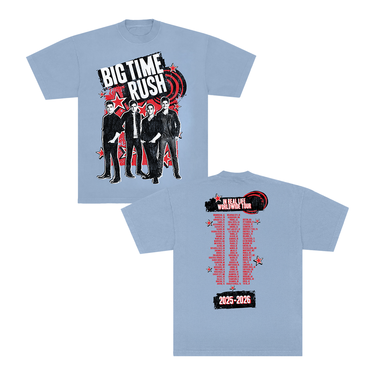 BTR In Real Life Worldwide Tour Tee - Blue