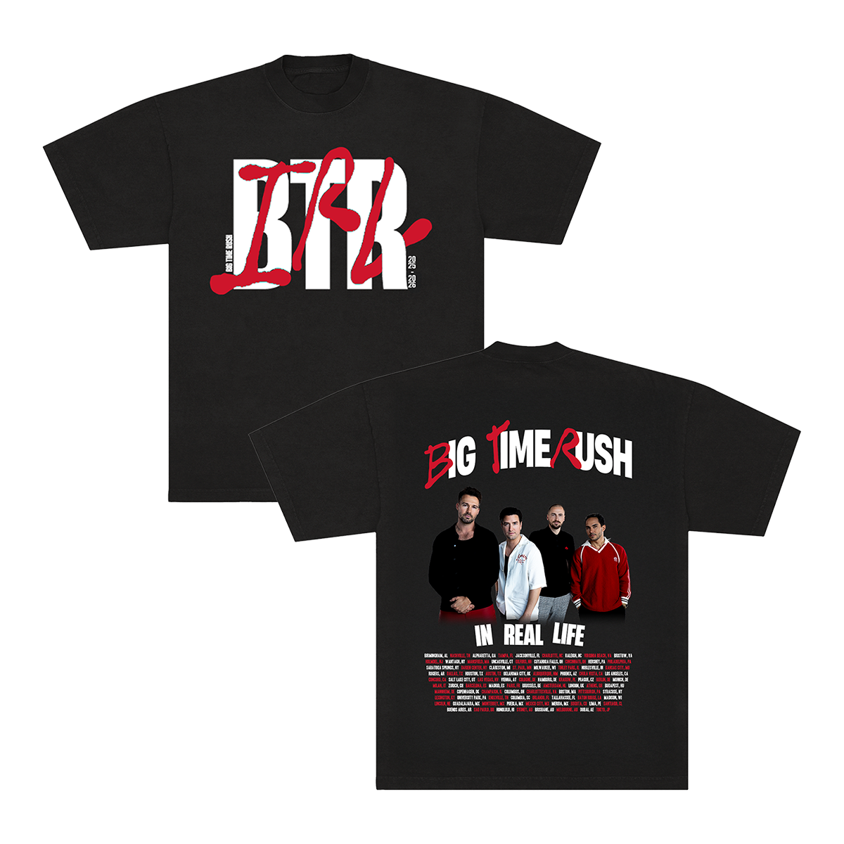 BTR In Real Life Worldwide Tour Tee - Black