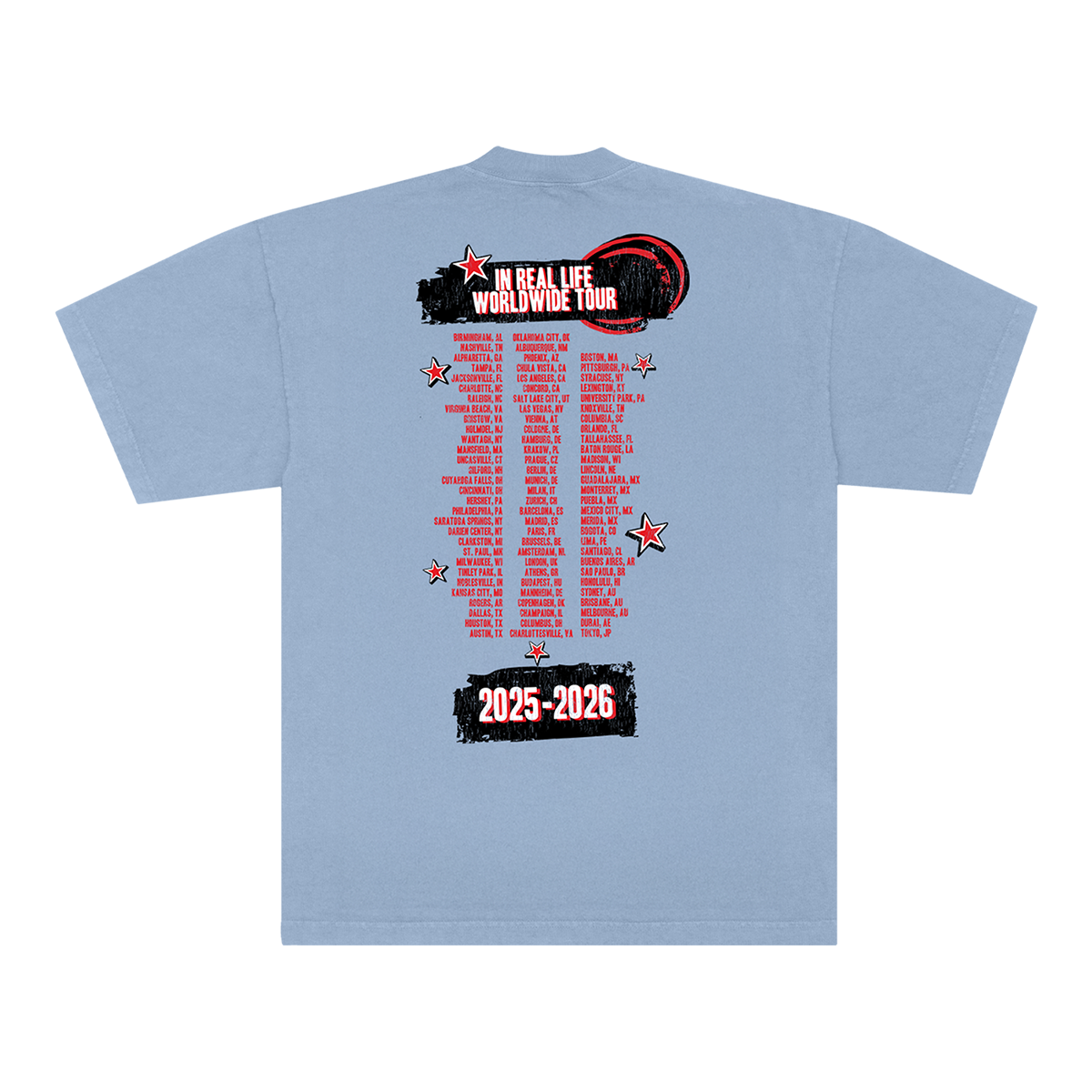 BTR In Real Life Worldwide Tour Tee - Blue