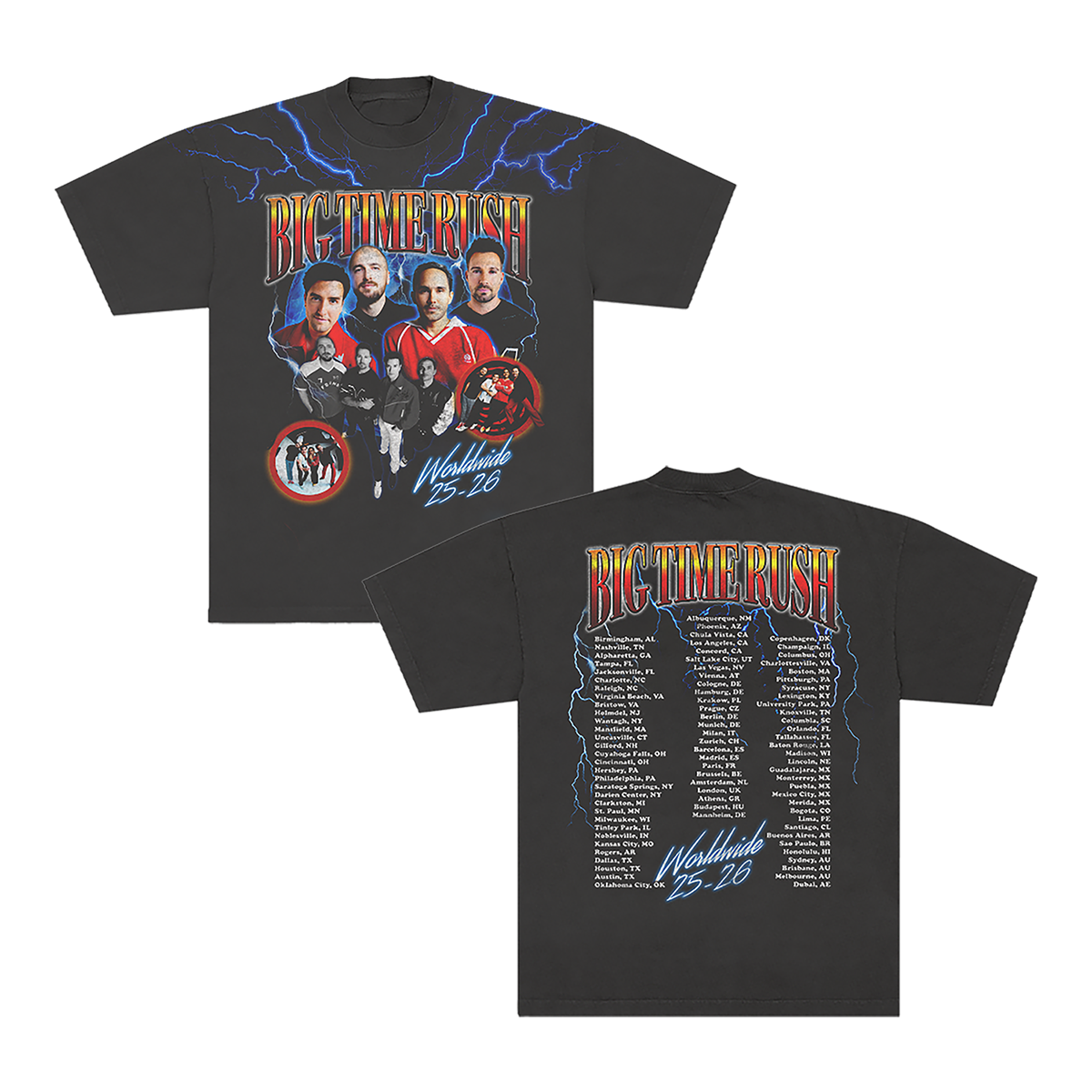 BTR In Real Life Worldwide Lightning Tee